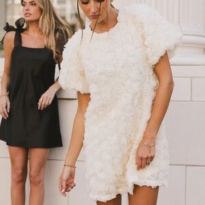 Women’s Vanilla Rosette Mini Dress - In February L